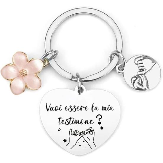 Porte-clés "Veux-tu être Mon Témoin ?" En Acier Inoxydable - Cadeau Demande Témoin Mariage