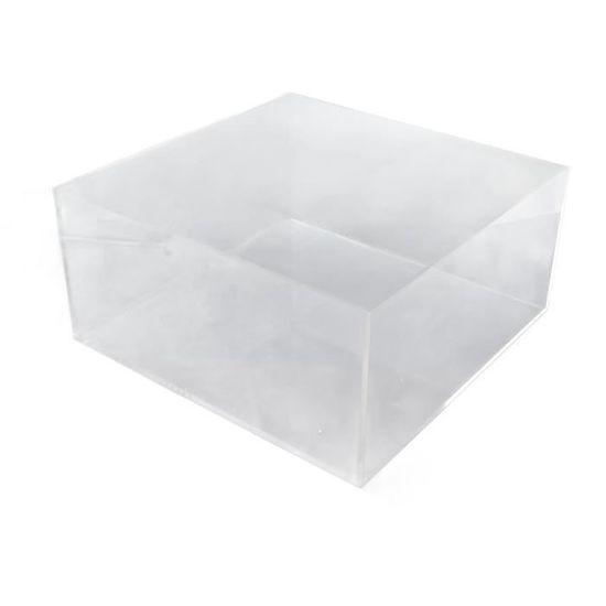 6 Cubes Acrylique Transparent 4x4x1.5cm - Présentoir Bijoux, Miniatures, Collection