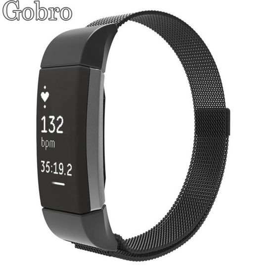 LXURY Bracelet En Acier Inoxydable Mesh Magnétique Réglable Pour Fitbit Charge 2 Et Coros Apex 42mm Et Pace 2, Sangle De Remplacement Compatible Avec