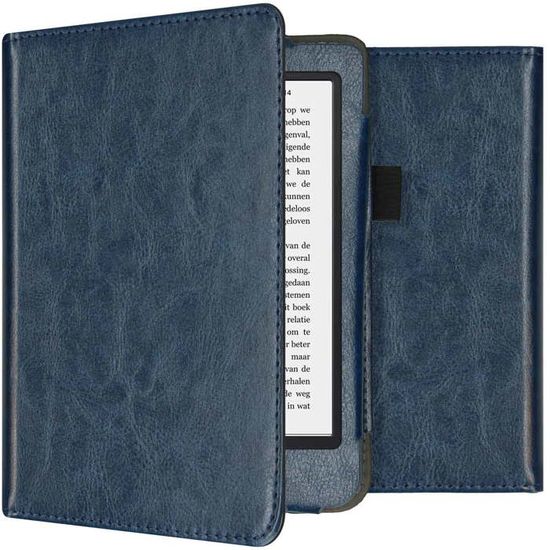 imoshion Étui de liseuse portefeuille Slim Hard pour Kobo Clara 2E / Tolino Shine 4 - Rose Doré