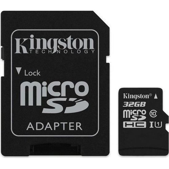 Carte mémoire flash microSDHC UHS-I - KINGSTON Canvas Select - 32 Go - Classe 10