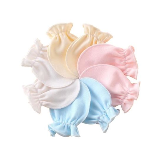 Mitaines Pour Bébé, 6 Paires Gants Anti-Rayures Unisexe Pour Nouveau-Né 0-12 Mois, Garçons Et Filles