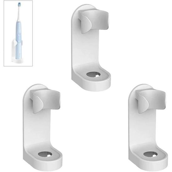 Support Mural Blanc Pour Brosse à Dents Avec 3 Coupelles , Support De Avec 3 Coupelles Support De Brosse A Dents Sans Percage Porte Brosse A Dents Et Gobelet Pour Salle De Bain 91572844