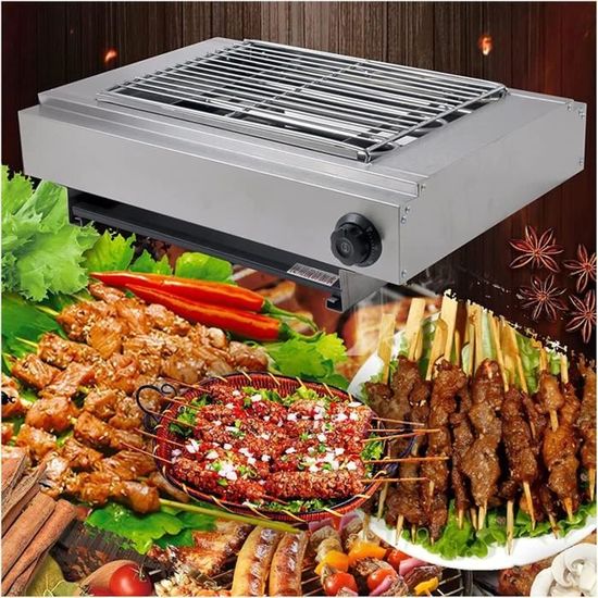 HAOLI Gril De Barbecue Sans Fumée, Plat De Cuisson électrique, Combo De