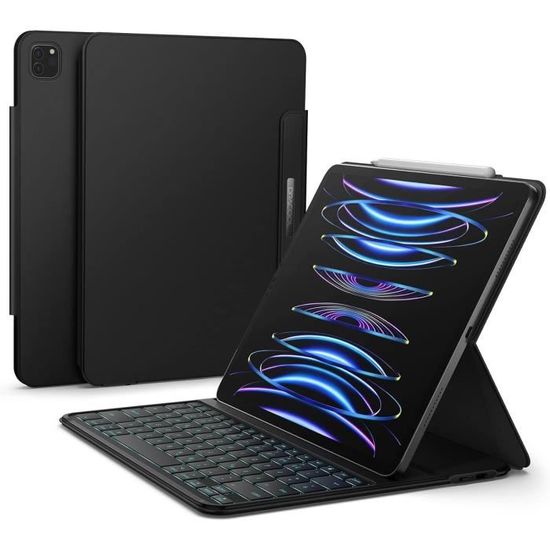 Clavier Bluetooth Magic Type Pour IPad Air 13 & Pro 12.9" - Rétroéclairage RGB - Pavé Tactile - Blanc