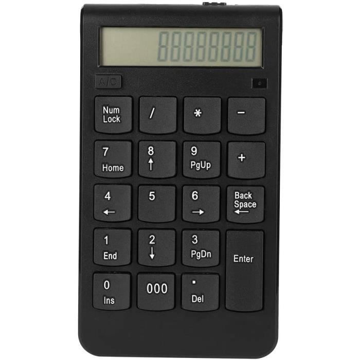 Pavé Numérique Bluetooth Et 2,4 GHz Avec Calculatrice Intégrée - Clavier Numérique Sans Fil Ergonomique 34 Touches Pour Ordinateur Portable