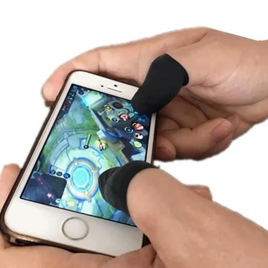 10 Pièces Mobile Gaming Finger Sleeve Écran Tactile Contrôleur De Jeu Contrôleur Anti-Gant Pour Téléphone Noir