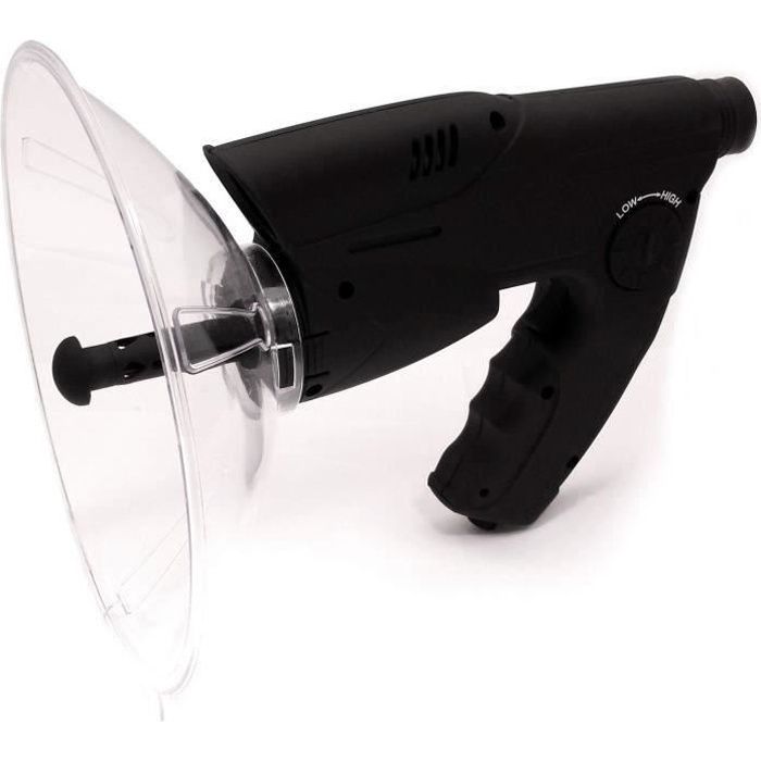 Pistolet parabole pour écoute espion avec parabolique Micro Bionic Ear pour Une écoute Longue portée Appareil jusqu'à 91,4 m 8 x Gro