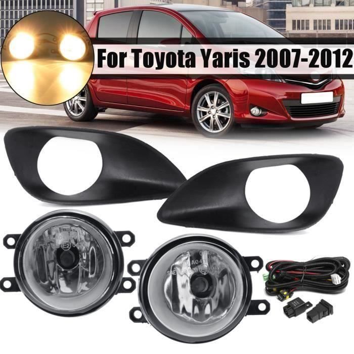 Paire Kit de Feux antibrouillard avant avec ampoule H11 et Cadres pour Toyota Yaris 2007-2012 ma67363
