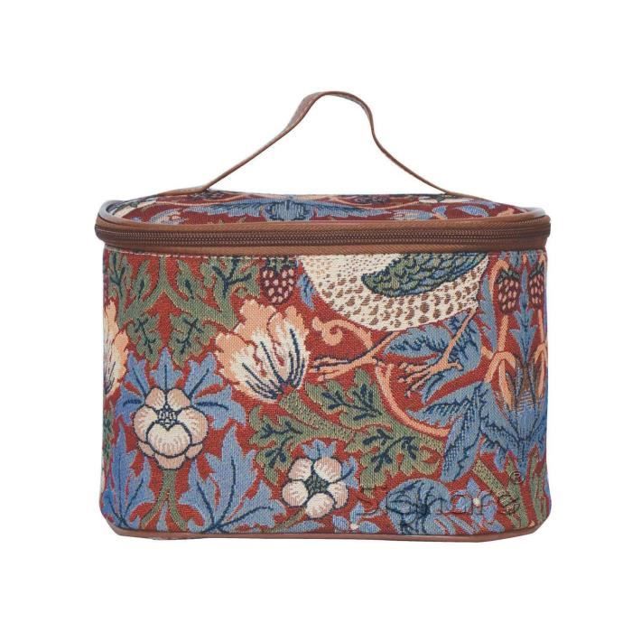 Signare Trousse de Toilette Femme Sac à cosmétiques de Voyage Mallette à cosmétiques en 16 modèles différents (Fraise Voleur Roug