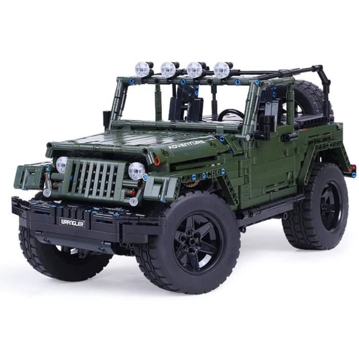 Jeux de construction TETAKE Technic Jeep Wrangler Rubicon - Maquette 1-8 Tout-Terrain à Construire - Jeux de Constructio 53033