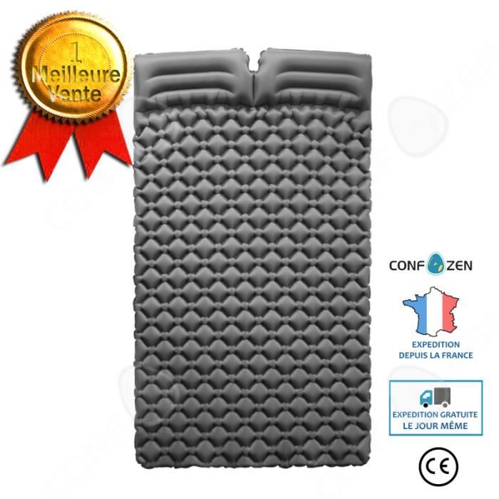 CONFO® Double coussin gonflable extérieur ultra léger épaississement portable camping tapis couchage tente coussin d'air coussin ext