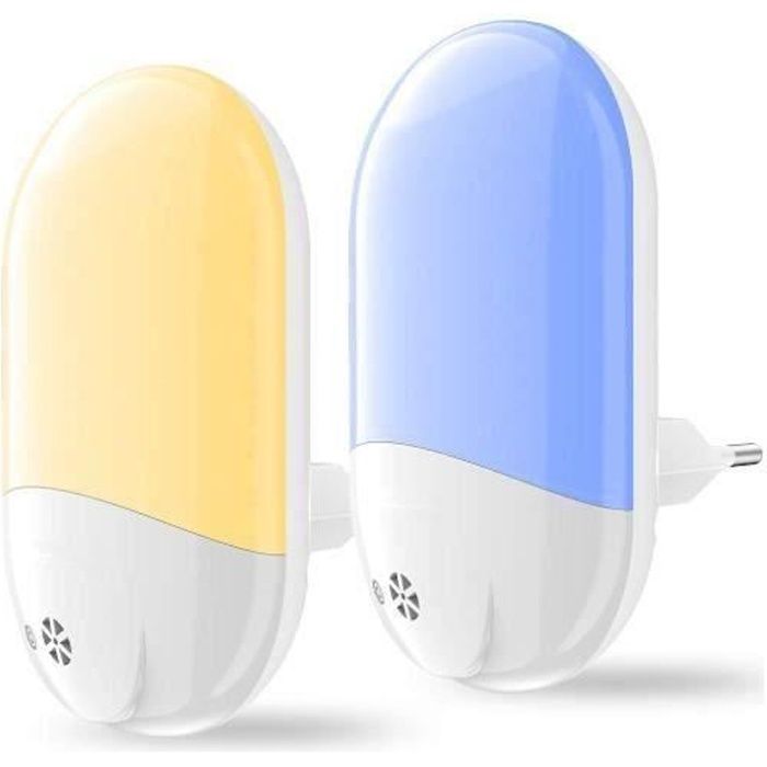 YsillaVeilleuse Enfant LED Veilleuse Prise Electrique Multicouleur Automatique Plug-And-Play Veilleuse Secteur Avec Capteur Crépusc