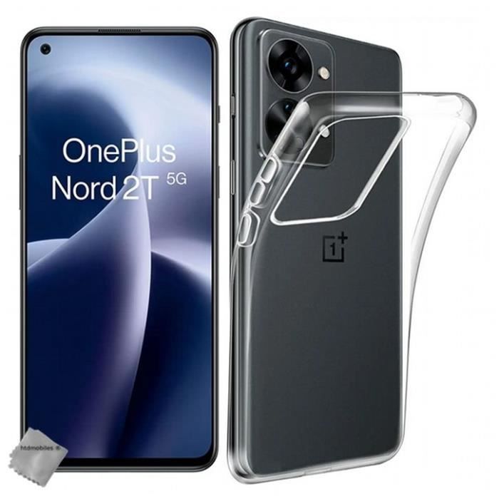 Coque pour OnePlus Nord 2T 5G - housse etui de protection silicone gel fine + film ecran - TRANSPARENT TPU