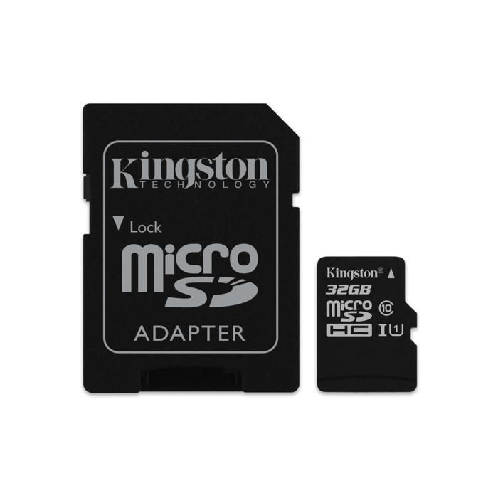 KINGSTON Carte mémoire flash Canvas Select - Adaptateur micro SDXC vers SD inclus - 32 Go - UHS-I U1 / Class10