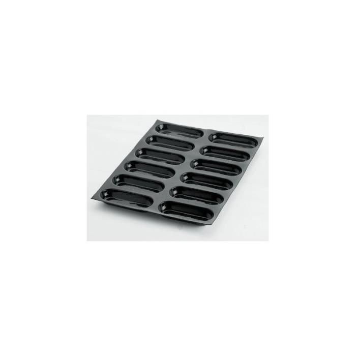 MOULES BRIOCHES LONGUES SILICONE FLEXIPAN PLAQUES 600X400/ 400X300MM EMPREINTES 130X48X18MM (Plaque 600x400mm)
