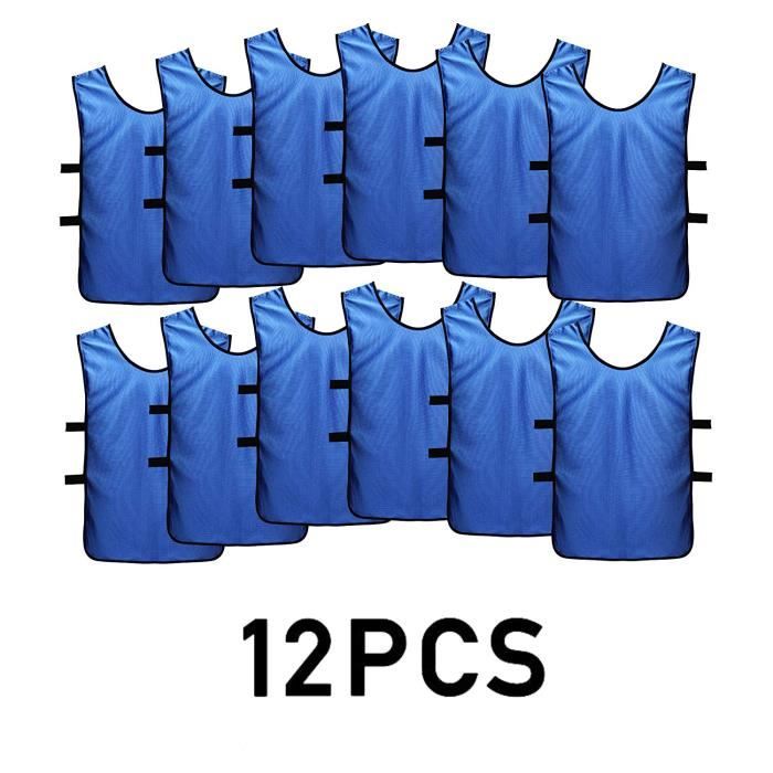 12 pièces Maillot de Baskets Gilet de sport Dossard pour Enfant/Junior/Adulte Parfait Pour pratique du Football américain/Football