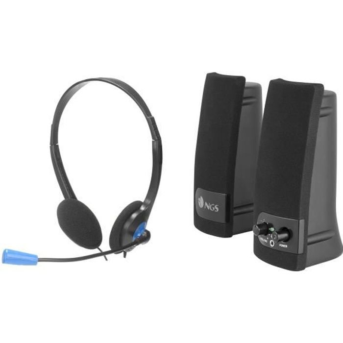 Kit multimédia micro casque et enceinte PC
