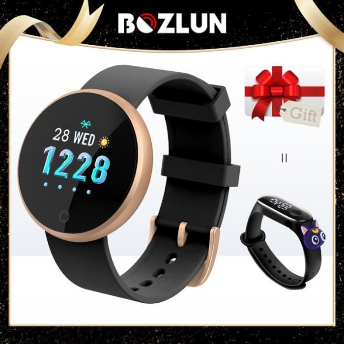 RUMOCOVO® Bozlun femmes montre intelligente étanche fréquence cardiaque Cycle menstruel rappel Sport Fitness,2983 - Or