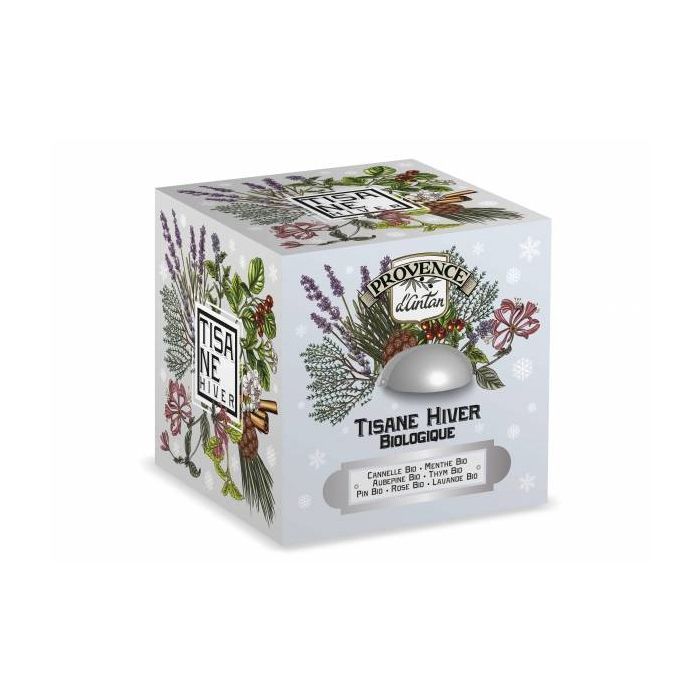 Cube métal tisane hiver bio 24 sachets de 2g provence d'antan - Trend'up Multicolore