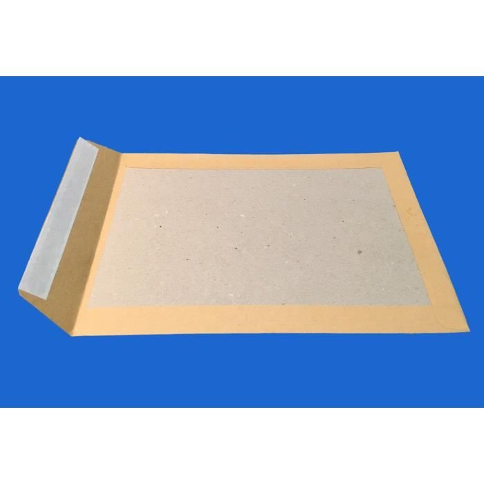 10 enveloppe DOS CARTON RIGIDE A4 pochette MARRON C4 229 X 324 poche sac rigide pour envoi sans plier enveloppe cartonnée au verso a