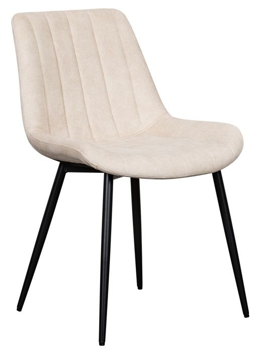 chaise tapissée - roploy - velours beige