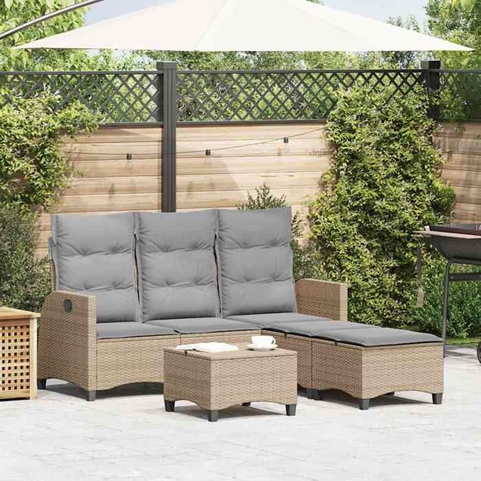 VIDAXL Salon de jardin 3 pcs forme de - vue 2