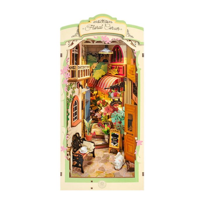 Serre livre en bois Floral Corner Book Nook
