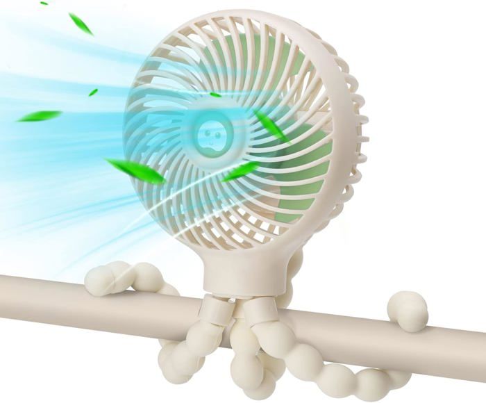 Ventilateur de poussette ventilateur rechargeable à pince ventilateur portable pour poussette ventilateur personnel - La Ruche Globale