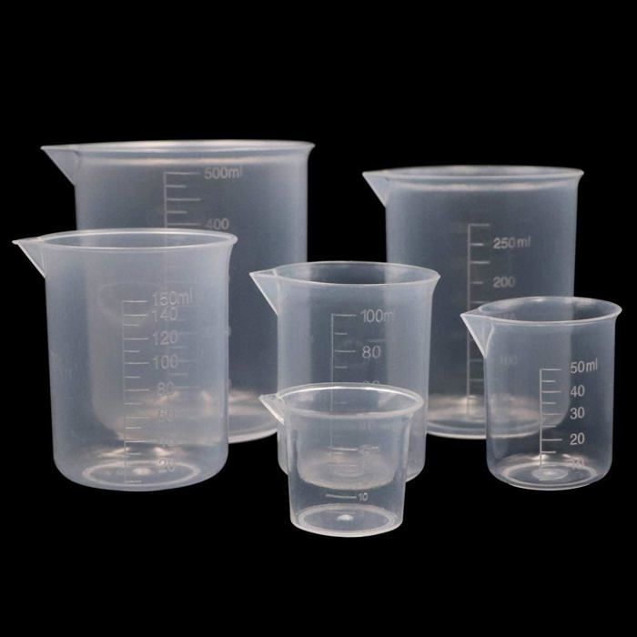 Gobelets Laboratoire Précision Lot De 6 Gobelets Doseurs En Plastique ...