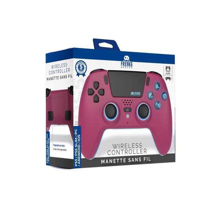 Manette de jeu TRADE INVADERS PS5 LED Cherry 1000 mAh Joysticks à effet Hall