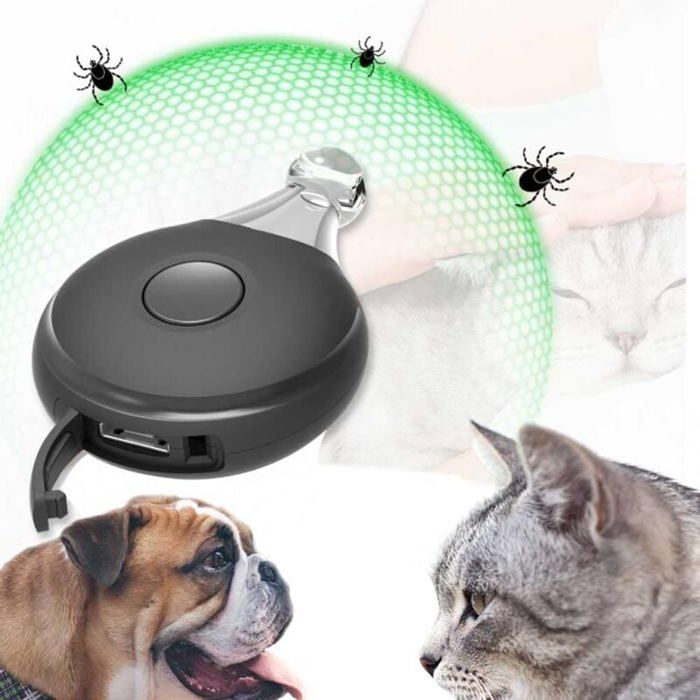 Répulsif à ultrasons Contre Les Moustiques puces et Les tiques pour Animaux Anti Tique Ultrason électronique Répulsif Cont