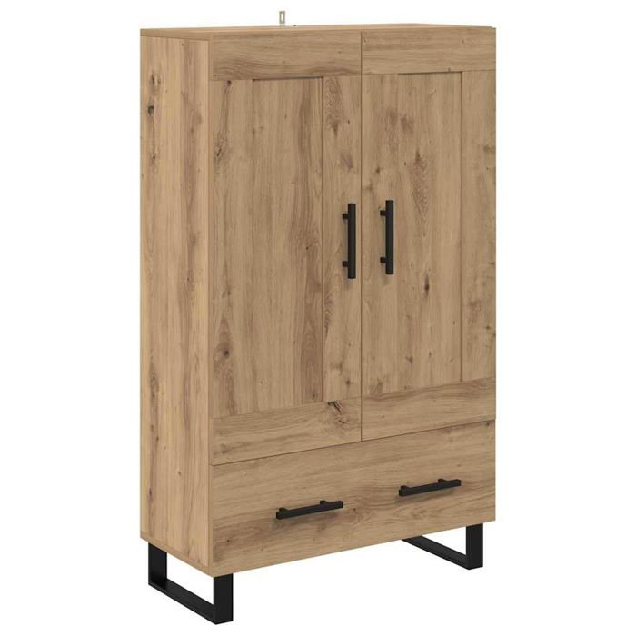 Armoire haute moderne - vidaXL - Chêne artisanal - 695x31x115 cm - Avec tiroir - 2 portes - Bois dingénierie