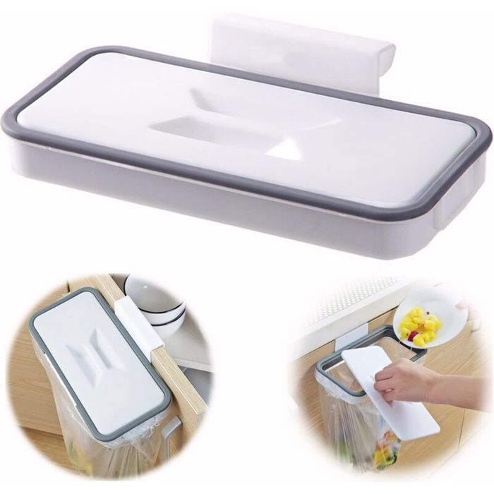 Support pour sac poubelle avec clip de fixation pour tiroir/porte/meuble idéal pour camping-car voyages maison cuisine tri sé