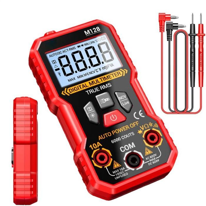 Testeur de continuité multimètre numérique intelligent compact et léger 453 x 236 pouces instrument de mesure pour la constr
