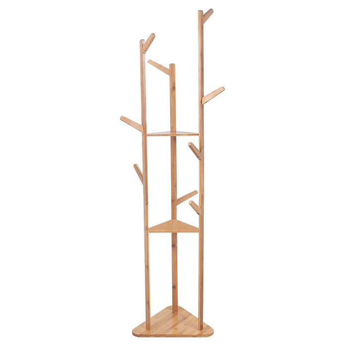 KEDIA Portemanteau Portant à Vêtements en Bois Massif 155*36*36CM Support sur Pieds Pour Manteaux Chapeaux Couleur primaire