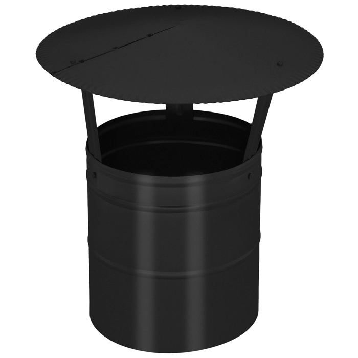 Chapeau de cheminée - KOTARBAU - KOTARBAU - Ø 200 mm - Acier galvanisé peint par poudre - Anti-pluie anti-oiseaux