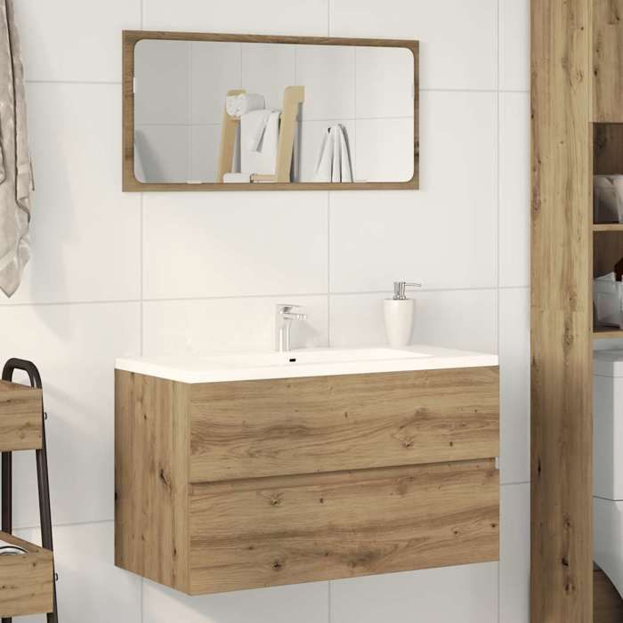 vidaXL Armoire de salle de bain suspendue chêne artisanal 80x38 5x45cm poids:16.45 kg 515