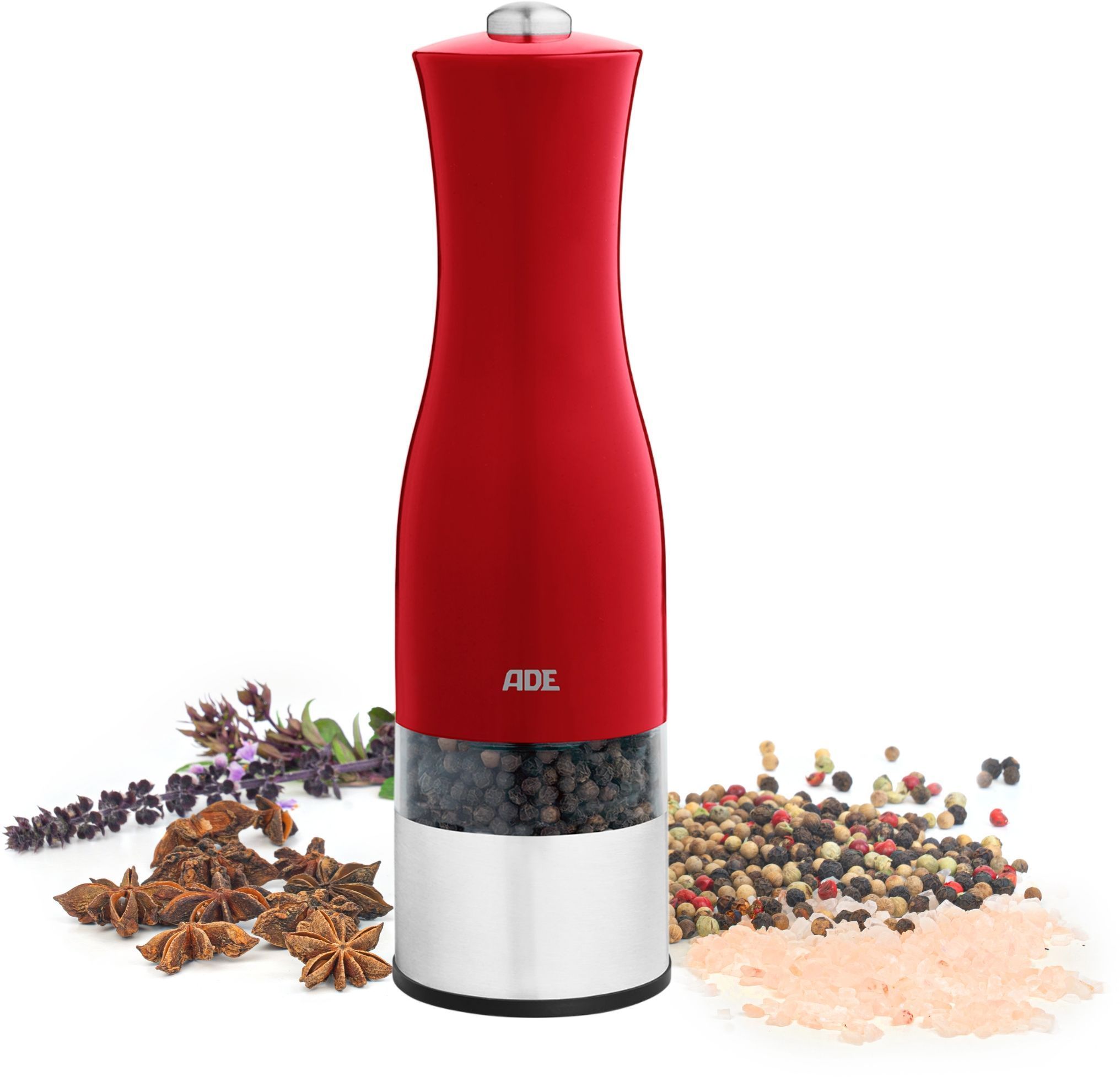 Moulin PoivreSel électrique ADE KITCHEN GADGETS Acier inoxydableplastique H 225 cm Inclus 6 pilles AAA - vue 2