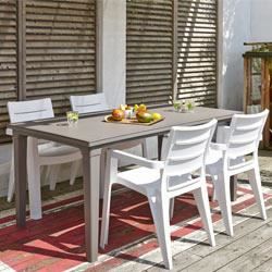 Allibert Salon De Jardin Taupe 6 Fauteuils Blancs Achat Vente Ensemble Table Et Chaise De Jardin Allibert Salon De Jardin Ta Cdiscount