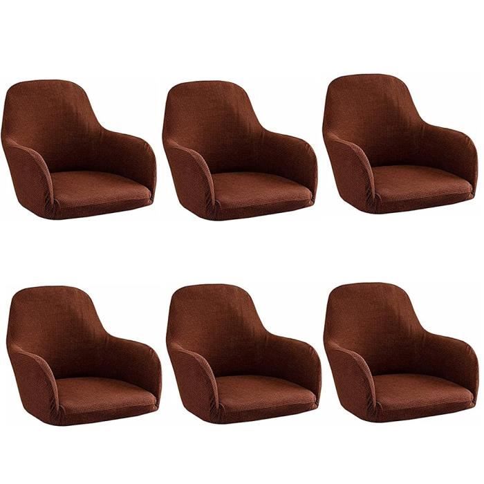 Housse De Chaise Avec Accoudoirs - Lot De 4, Polyester élastique - Anti-dérapant, Lavable Machine - Pour Salle à Manger, Bureau, événement - 9