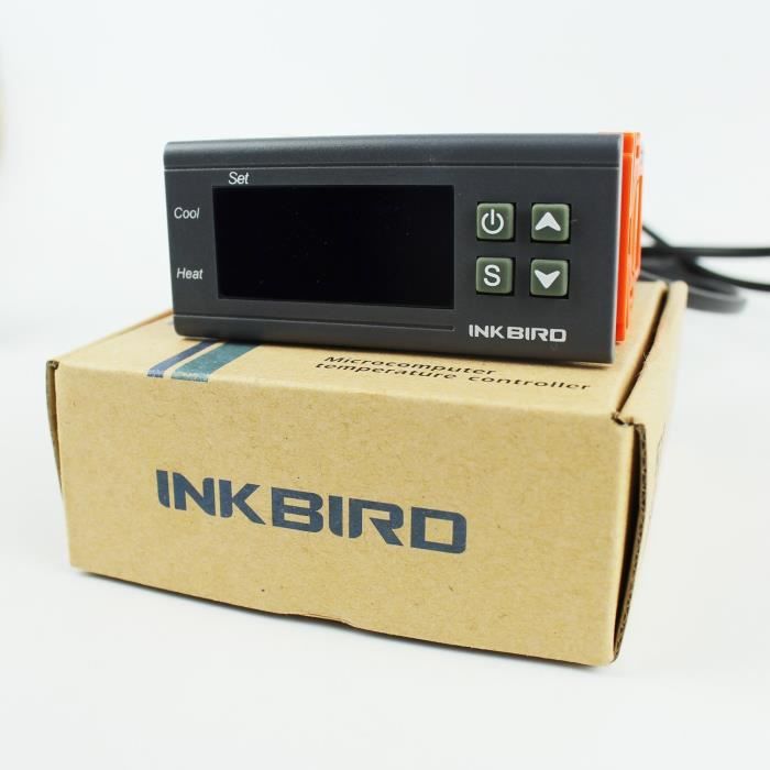 Inkbird ITC-1000 Double Relai 220v Thermostat avec Sonde,Refroidissement et Chau