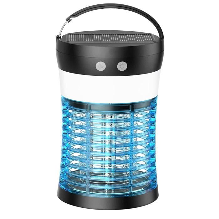 Lampe Anti-Moustiques Mozzguard - USB & Solaire - Portée 350 M² - Étanche IPX6 - Lumière UV - Pour Jardin, Terrasse, Maison - 4