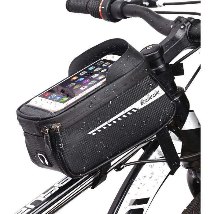 Sacoche de Cadre Vélo pour Smartphone, Sacoche de Guidon Vélo Etanche  Support Téléphone Vélo VTT Moto Scooter Housse Transparent - Cdiscount Sport