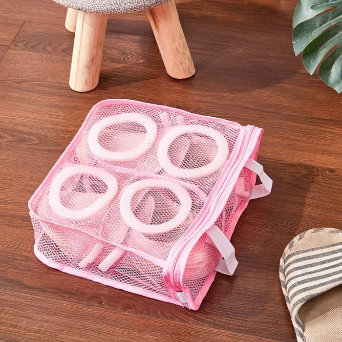 Lot De 2 Sacs De Lavage Pour Chaussures - Filet 3 Couches Avec Fermeture éclair Sécurisée - 23x23x33 Cm