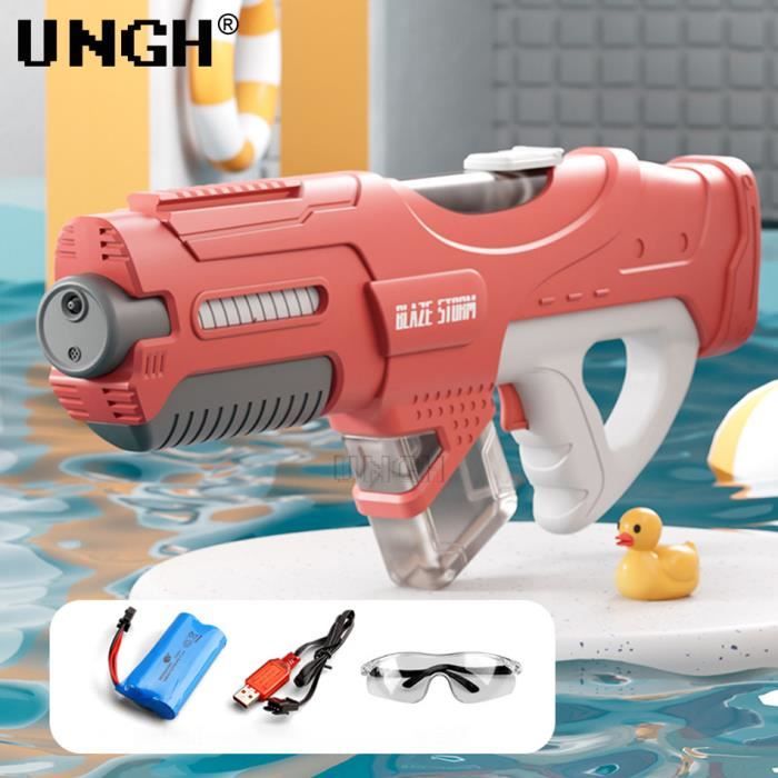 Pistolet à Eau électrique 800 Ml – Jet 10 M, Rechargeable, Effets LED Et Sonores (noir)