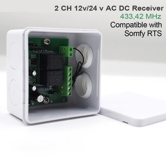 Kit Interrupteur RF 433MHz - Émetteur + Récepteur - Pour Volet Roulant, Garage