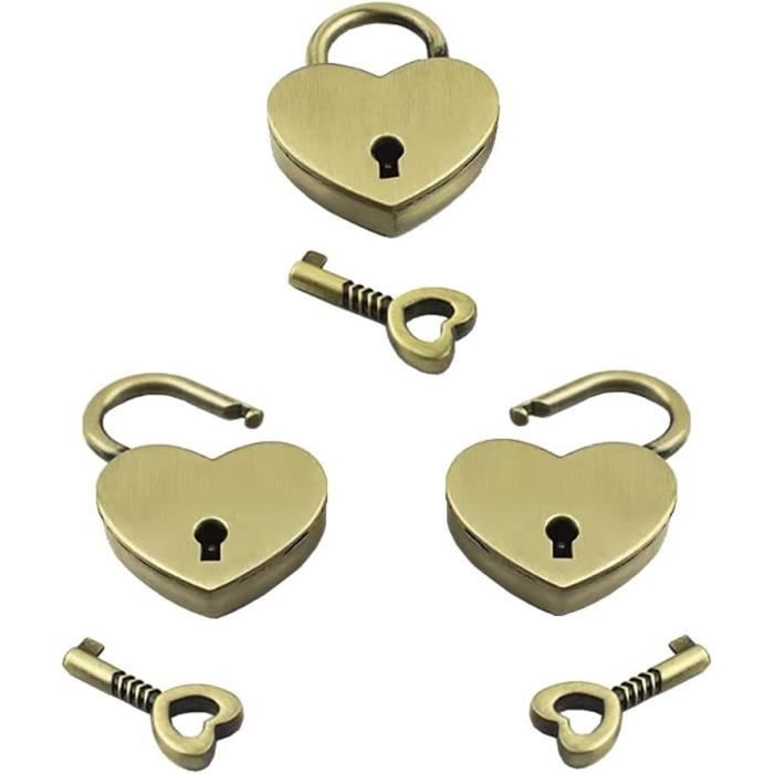 Lot De 2 Cadenas Dorés Symboliques - Cadeau Romantique Pour Saint-Valentin, Mariage, Anniversaire