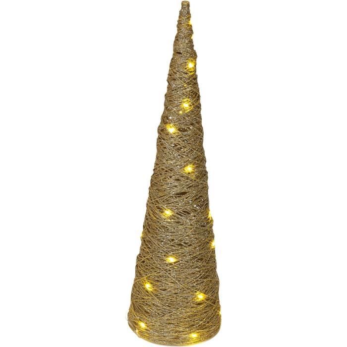 Pommes De Sapin De Noël À Led En Forme De Pyramide Avec Guirlande