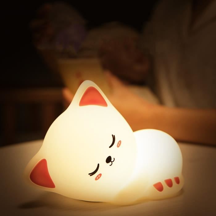 Veilleuse Enfant Chambre Lampe Veilleuse Bebe Rechargeable LED 16 Couleurs Veilleuse USB en silicone Cadeaux pour les tout - petits